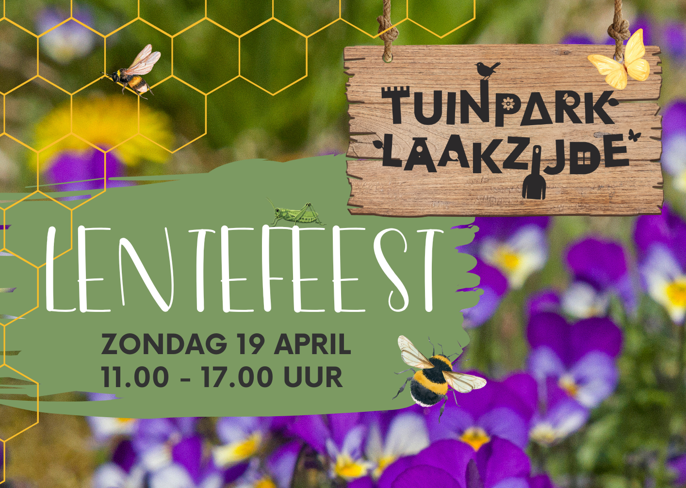 Kom op 19 april naar het Lentefeest bij Tuinpark Laakzijde en beleef een middag vol natuur, creativiteit en samenzijn! Dit feest markeert de start van de lente, een tijd van groei en bloei. Natuuractiviteit voor gezinnen en jonge kinderen in Amersfoort Vathorst.