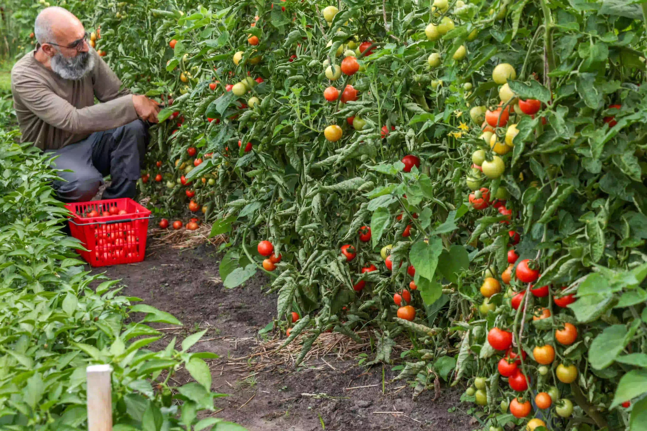 Tuinderij tomaten zelf oogst Tuinderij tomaten zelf oogst